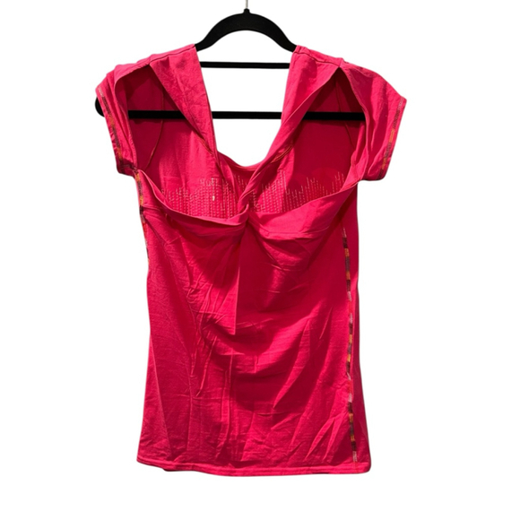 COOGI Vintage Y2K Sequins Short Sleeve Cotton Embroidered Shirt Size Medium Pink - Picture 4 of 6